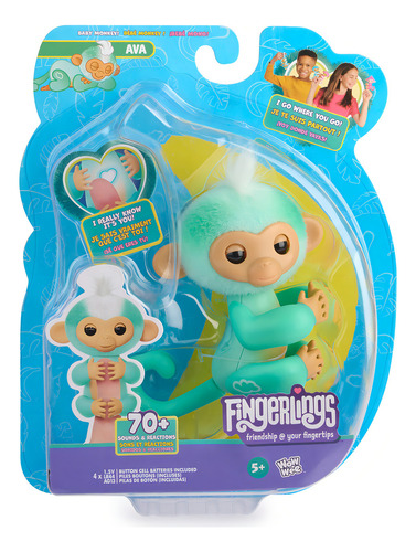 Fingerlings Monito Interactivo Ava Verde Agua 3116