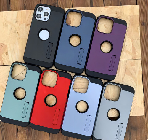 Capa De Celular Com Suporte Magnético Para iPhone 13 Pro Max Cor Azul Escuro iPhone 14 Pro (magnético)