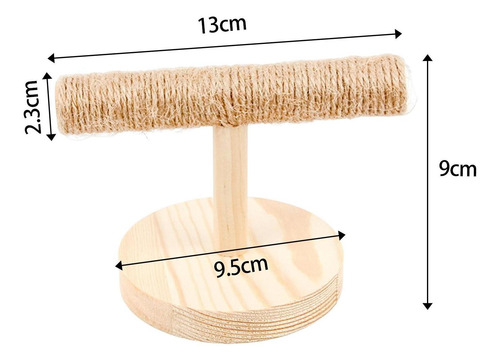 Tabletop Bird Perch Wood Bird Cage Perch Gym Portable