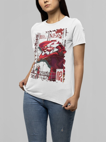 Camiseta Anime Clasico Neon Genesis Evangelion R-8 Unisex