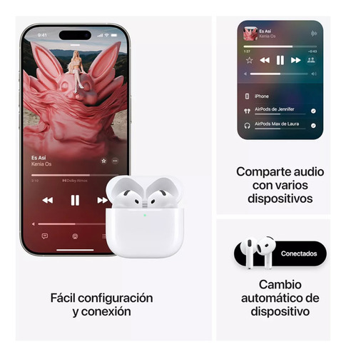Apple AirPods 4ta generacion A3050 Blanco