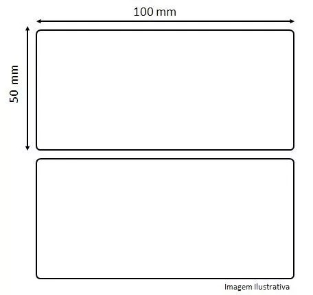Imagem 3 de 10 de 10 Rolos Etiqueta Bopp Adesiva 100x50 (mm) 10x5 Cm Branca