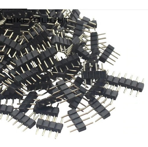 Imagem 2 de 5 de Kit 10 Emenda Conector 4 Ou 5 Pinos Macho Fita 5050 3528