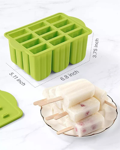 Molde De Silicona Para Paletas De 12 Cavidades