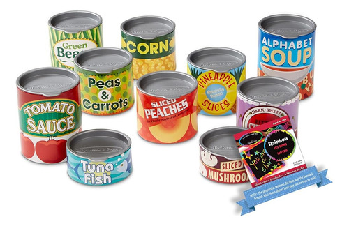 Melissa & Doug Grocery Cans: Play Food Set Bundle With 1 The