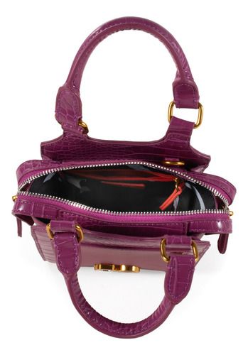 Bolsa Satchel Cloe Para Mujer Mini Con Monedero Color Fucsia