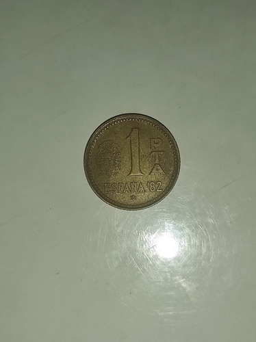 Moneda De España 1 Peseta Año 1980 Mundial 82 Antigua 