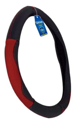 Cubre Volante Cuero Genuino Negro/ Hilo Rojo Sft-t1714rd