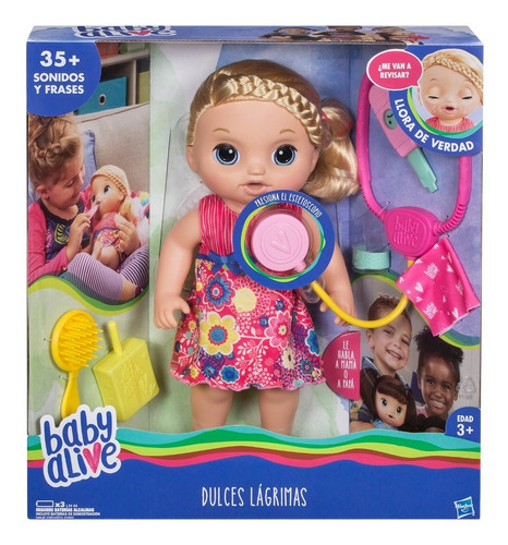 Muñeca Bebe Hasbro C0957 Baby Alive Llora Habla Accesorios