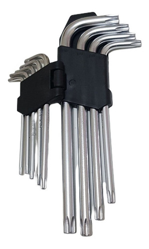Juego De Llaves Torx Largas 9 Piezas T-10 A T-50 Profesional