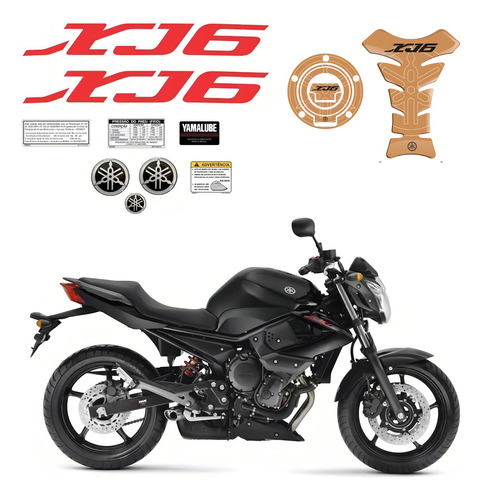 Kit Adesivos + Tankpad Bocal Para Yamaha Xj6 2011/2012 13542