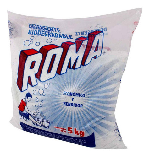 Detergente Biodegradable En Polvo 5kg Roma Multiusos 5 Kilos