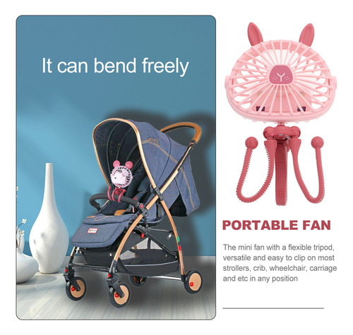 Ventilador Usb Para Cochecito De Bebé Portátil, Ventilador S