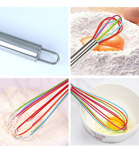 Batidora Manual De Silicona Egg Beater 12 Para Cocina Y