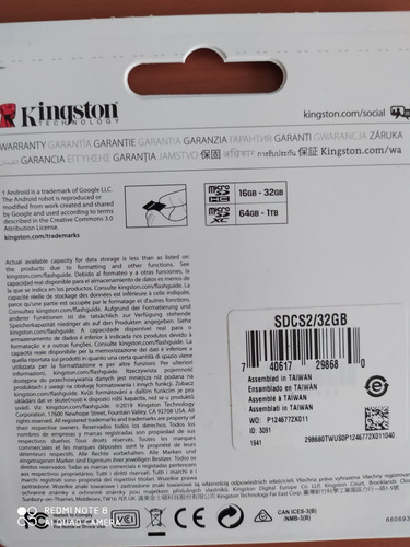 2 Microsd Kinsgton 32gb 100% Original Clase10 100%selladas