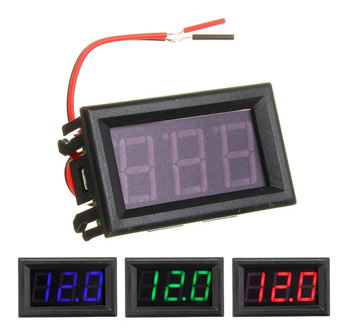 Voltimetro Panel 3 Digitos Display Verde 4.5v 30v Arduino