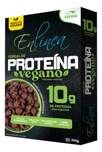 Cereal Hojuela Proteína Vegano, En Línea, Sin Azúcar 300g