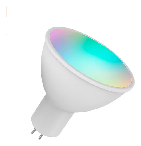Foco Wifi Gu5.3 De Colores Rgb Compatible Con Siri Blanco Cálido
