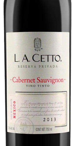 Caja De 6 Vino Tinto L.a. Cetto Cabernet Sauvignon Reserva P