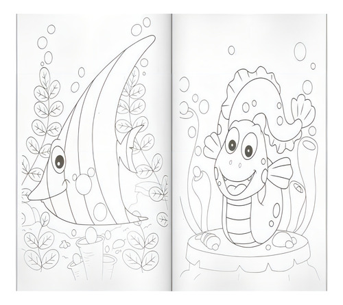 Cores Em Ação! Oceano Para Colorir, De Brijbasi Art Press Ltd. Editora Brasileitura, Capa Mole Em Português