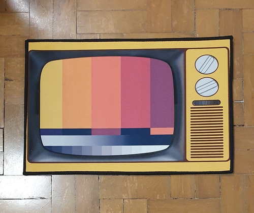 Capacho Vintage Estampa Televisão 