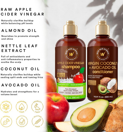 Wow Skin Science Conjunto De Shampoo E Condicionador De Vina