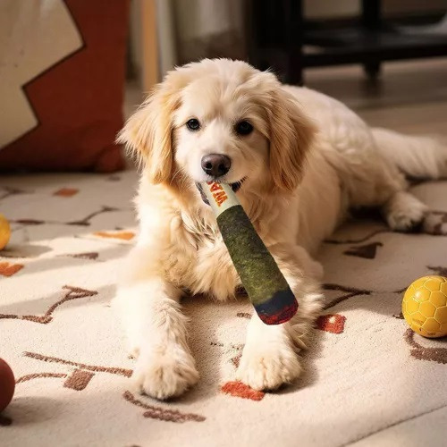 Juguete For Perros Con Forma De Cigarro, Rechinante, Peluch