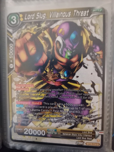 Lord Slug Villainous Threat Carta Bandai Dragon Ball