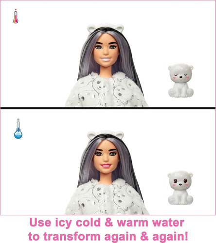 Barbie Cutie Reveal Care Bears Con Disfraz Oso Polar