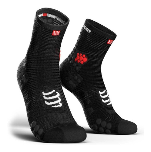 Meia De Compressao Para Corrida Compressport V3.0 Cano Médio
