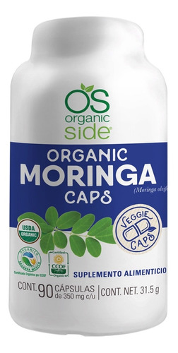 Organic Side Moringa Organics 90 Capsulas
