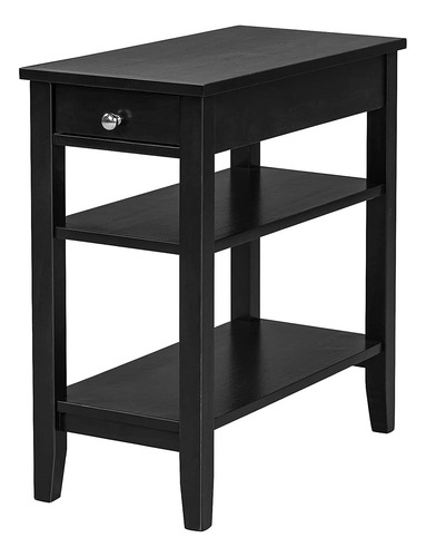 Mesa Auxiliar Multifuncional 3 Niveles Con Cajón Y Estantes