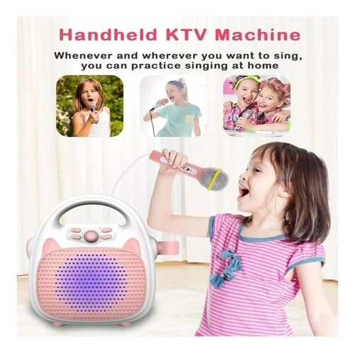 Máquina De Karaoke For Niños Cantando Juguetes Color Rosa