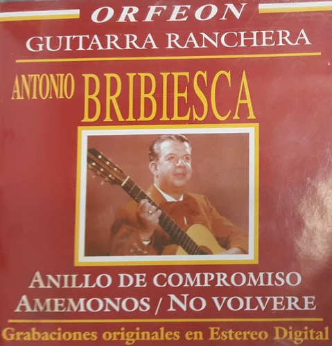 Antonio Bribiesca Guitarra Ranchera Cd