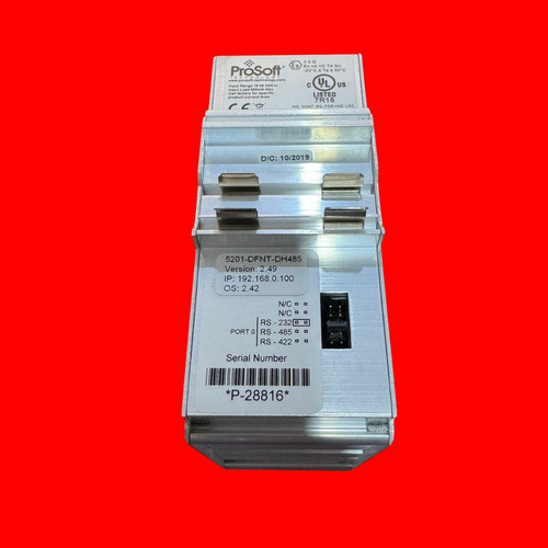 Prosoft 5201-dfnt-dh485 Ethernet/ip To Dh-485 Gateway