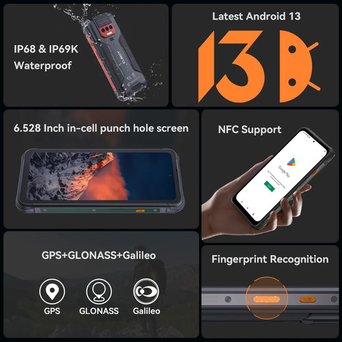 Smartphone Robusto Cubot Kingkong 8 De 6 Gb, 256 Gb, 10600 M