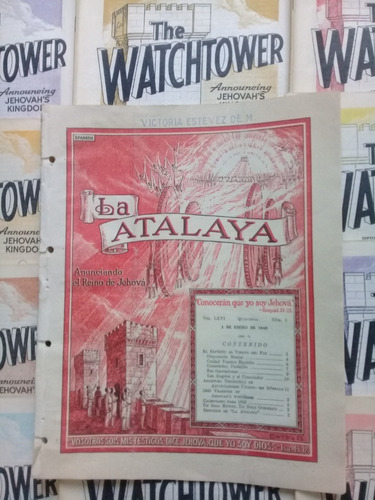 Atalaya 1-ene-1945  Watchtower - Testigos De Jehová