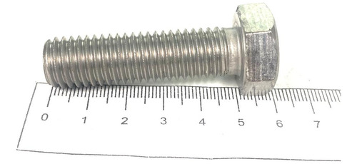 Tornillo hexagonal para máquina de acero inoxidable M14 x 50 mm, 02 piezas