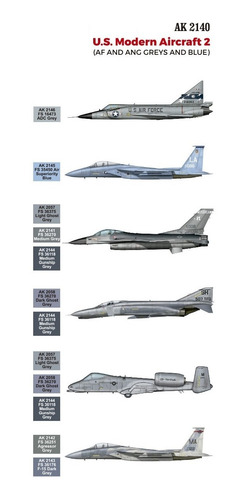 Modelismo Pinturas Ak Interactive Usaf Set F-14 1/72 1/48