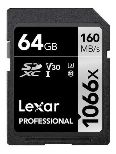 Lexar Professional 1066x 64gb Sdxc Uhs-i Card Silver Serie