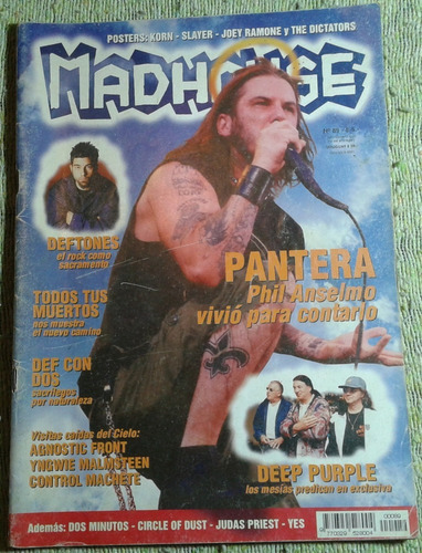 Pantera Ttm 2 Minutos Agnostic Front Madhouse 89 (Usado)