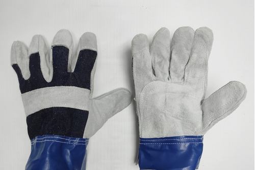 Guantes  De Carnaza Petrolero (reforzado Tipo Pistola)