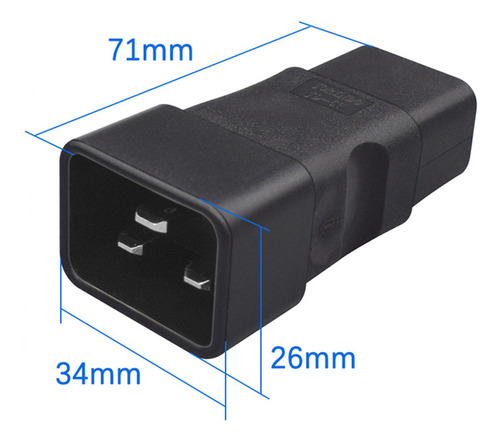 Enchufe De Conversión De Adaptador De Corriente Iec320 C20