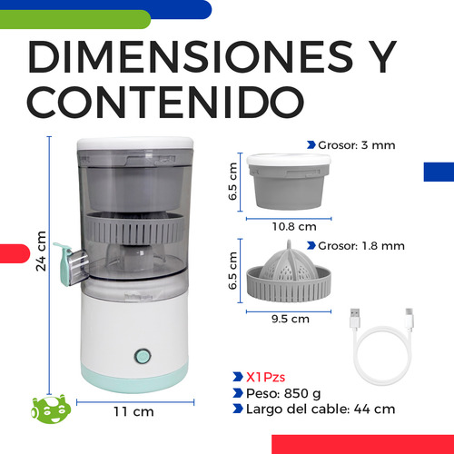Exprimidor Eléctrico Exprimidor De Frutas Generic I Blanco