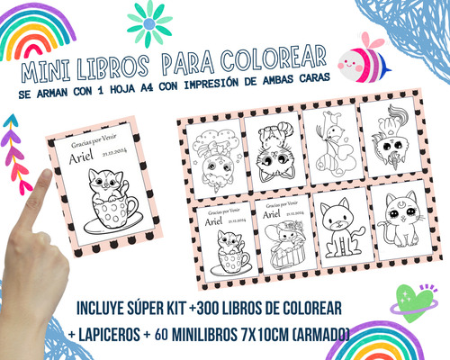 Kit Imprimible Souvenir De Cumple Lapicero + Libro: Muñecas