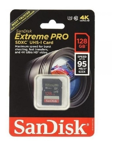 Sandisk 128gb Sd U3 Clase 10 Extreme Pro - Nueva En Blister