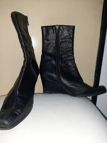Botas Media Caña De Cuero