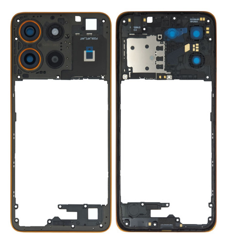 Marco Intermedio Moto G15 5g Motorola Original Xt2521 Chasis Naranja - Sunrise Orange