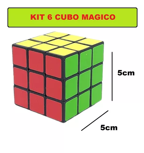 Kit 6 Cubo Mágico Clássico Original Colorido Prenda Atacado