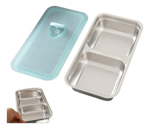 Recipientes De Acero Inoxidable Con Doble Compartimento,